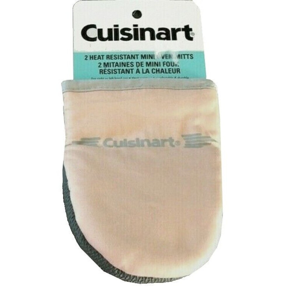 Cuisinart Pink Mini Oven Mitts Set of 2 Neoprene Kitchen Cotton Chef Beach House